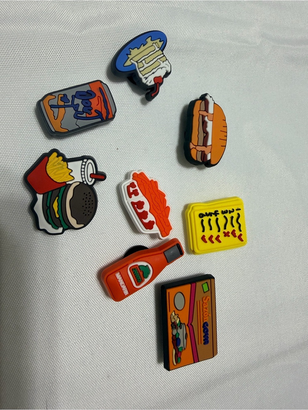 Lot of 8 Fast Food Mix Decorative Shoe Charms
